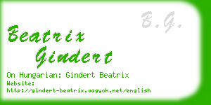 beatrix gindert business card